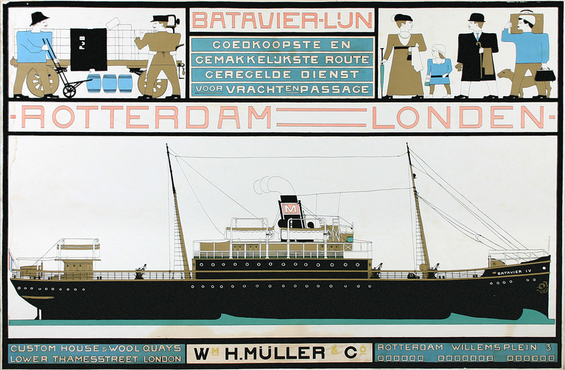 Affiche voor de Batavierlijn