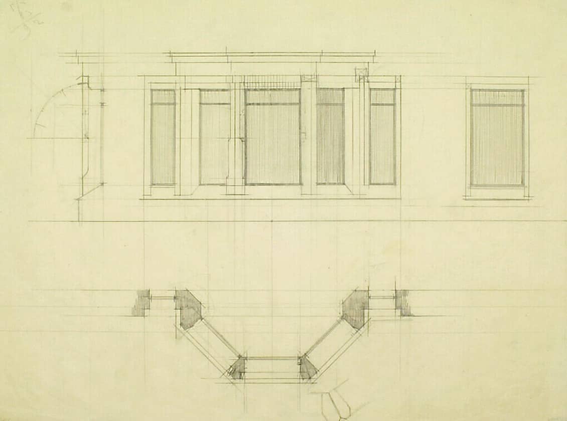 H.P. Berlage, Het erker aan de zitkamer van mevrouw Kröller-Müller, ongedateerd